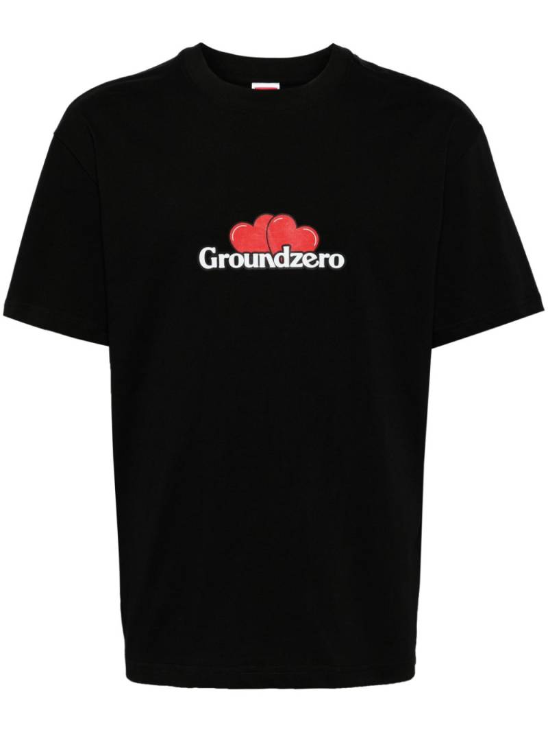 Ground Zero logo-print cotton T-shirt - Black von Ground Zero