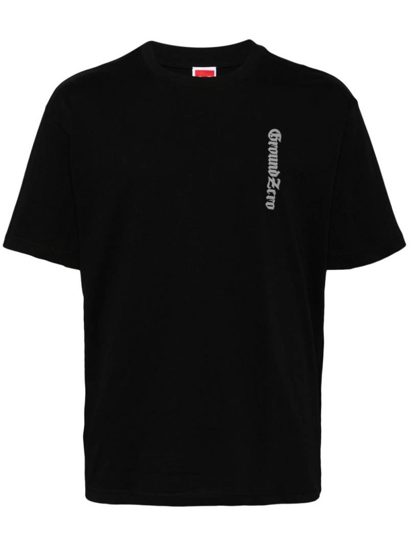 Ground Zero logo-print cotton T-shirt - Black von Ground Zero