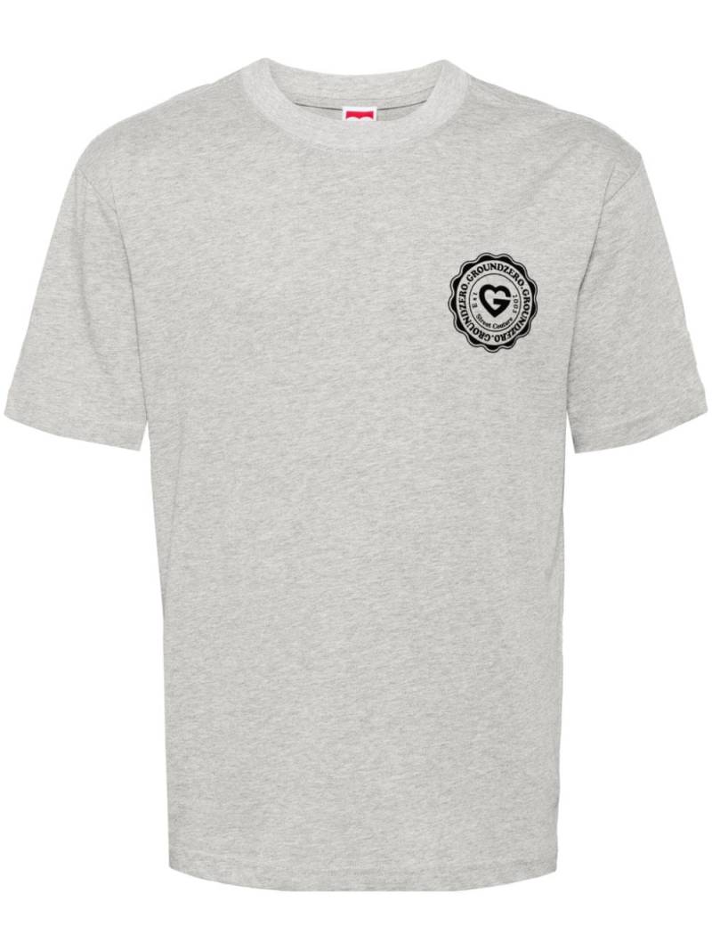 Ground Zero logo-print cotton T-shirt - Grey von Ground Zero