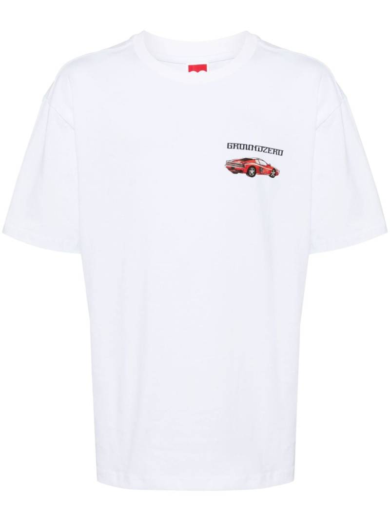 Ground Zero logo-print cotton T-shirt - White von Ground Zero