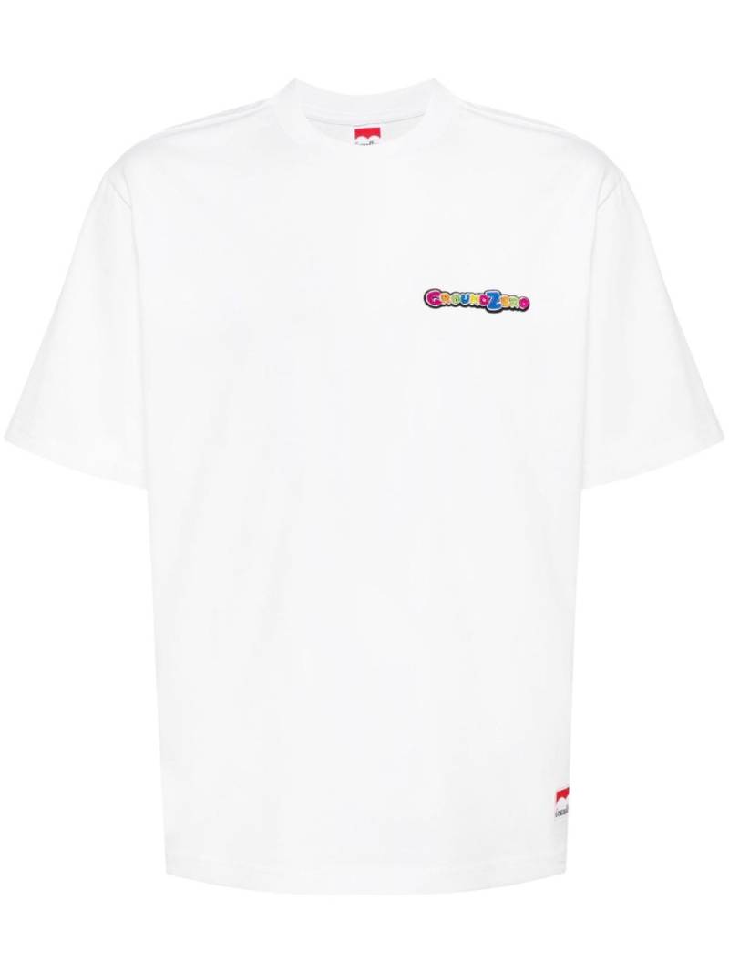 Ground Zero logo-print cotton T-shirt - White von Ground Zero