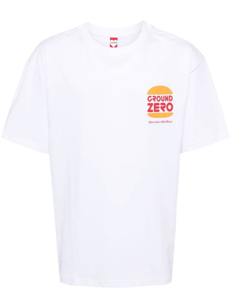 Ground Zero logo-print cotton T-shirt - White von Ground Zero