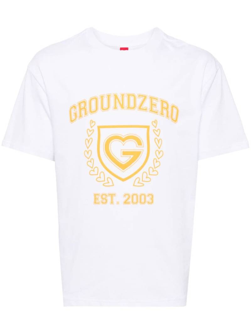 Ground Zero logo-print cotton T-shirt - White von Ground Zero