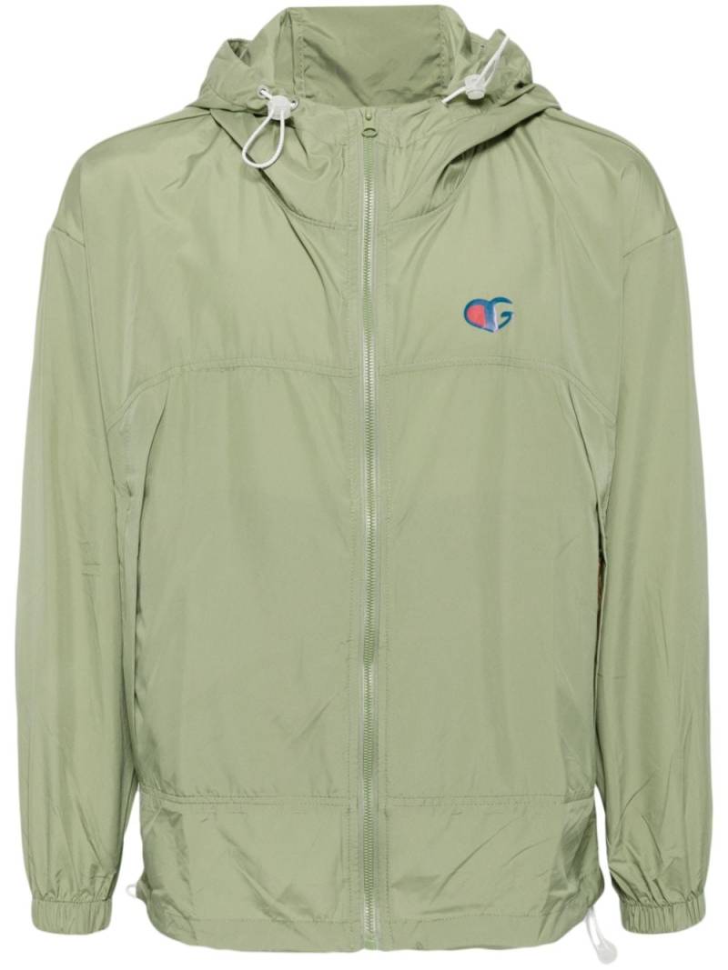 Ground Zero logo-print lightweight jacket - Green von Ground Zero