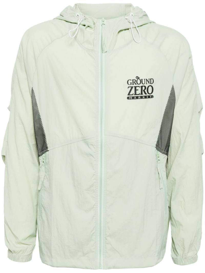 Ground Zero logo-print lightweight jacket - Green von Ground Zero