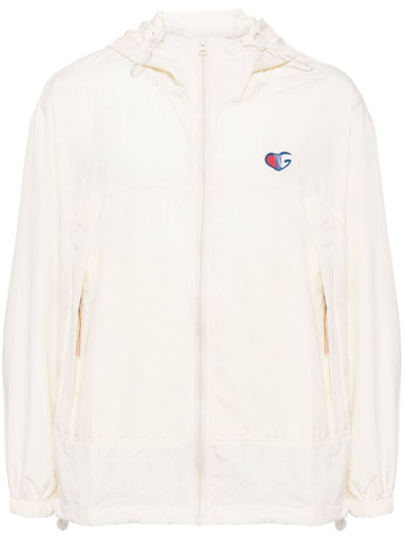 Ground Zero logo-print lightweight jacket - Neutrals von Ground Zero