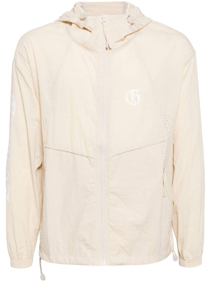 Ground Zero logo-print lightweight jacket - Neutrals von Ground Zero