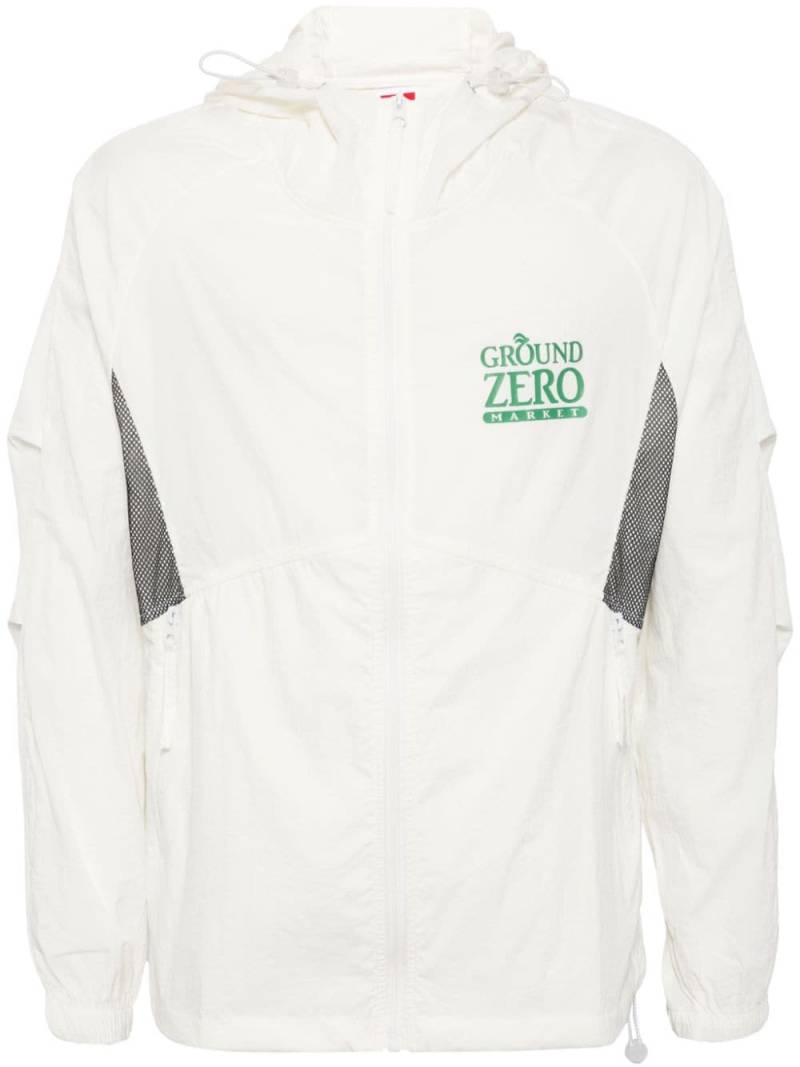 Ground Zero logo-print lightweight jacket - White von Ground Zero