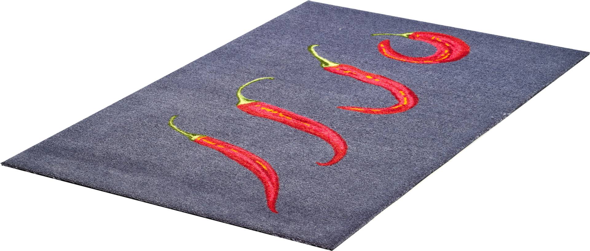 Grund Teppich »Hot Chili«, rechteckig, 8 mm Höhe, Motiv Chilis, In- und Outdoor geeignet von Grund