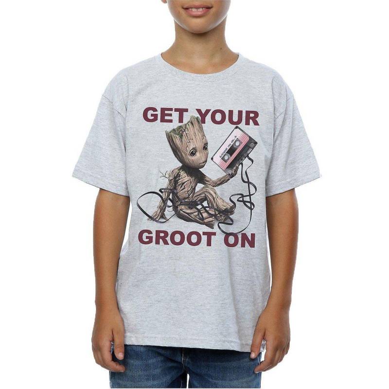 Get Your Groot On Tshirt Jungen Grau 140/146 von Guardians Of The Galaxy