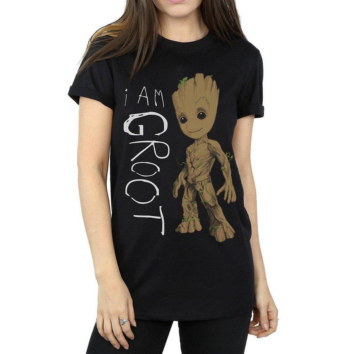 I Am Groot Tshirt Damen Schwarz XL von Guardians Of The Galaxy