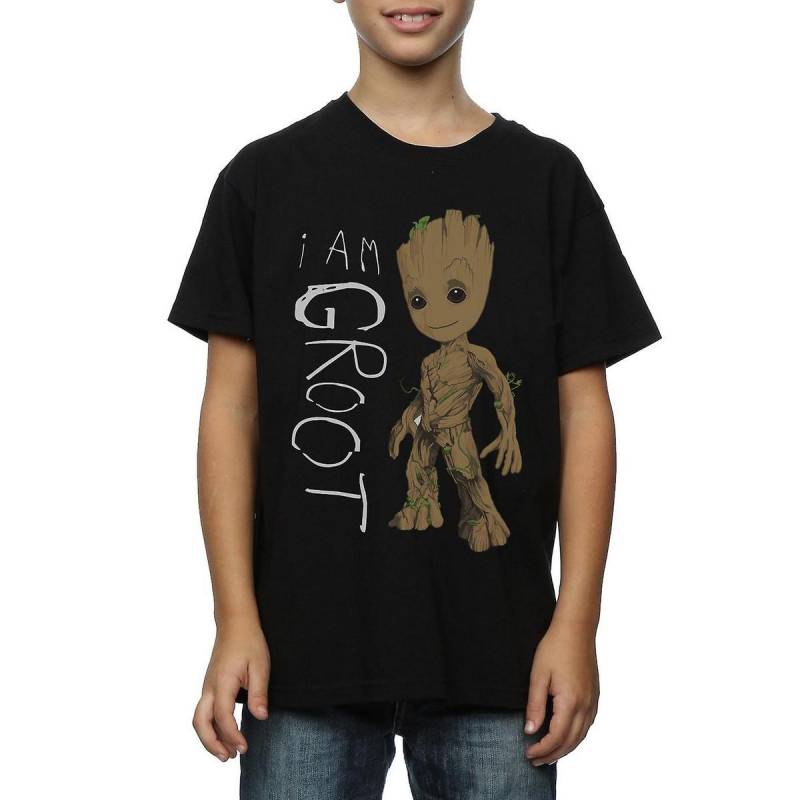 I Am Groot Tshirt Jungen Schwarz 140/146 von Guardians Of The Galaxy