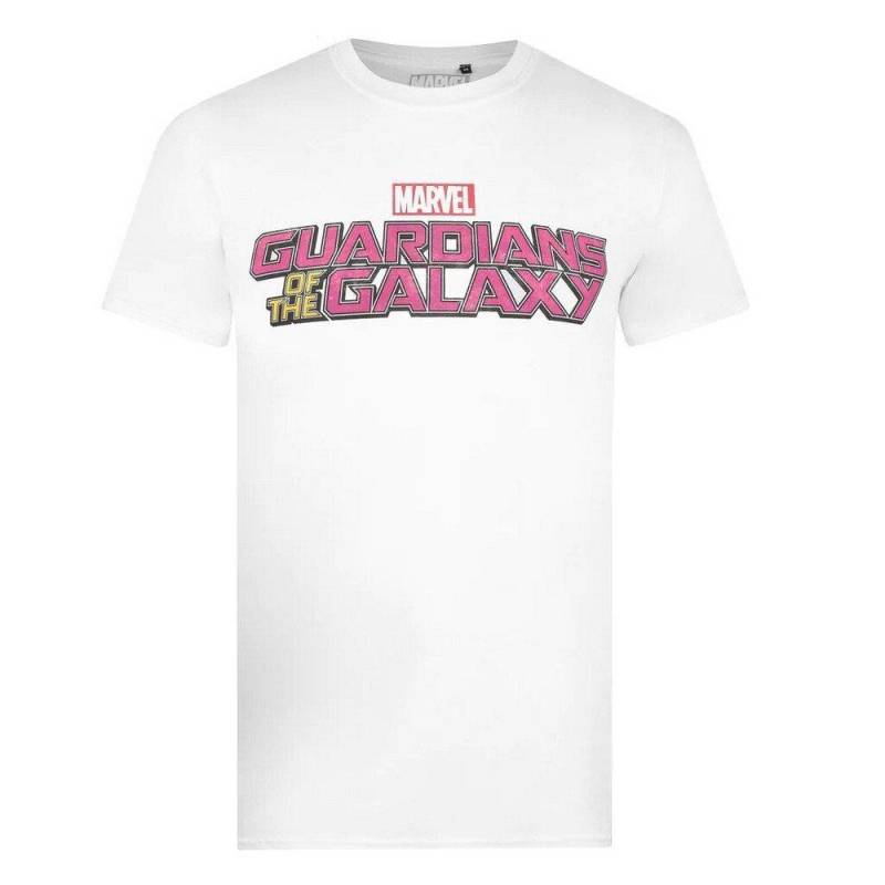 Tshirt Logo Herren Weiss XL von Guardians Of The Galaxy