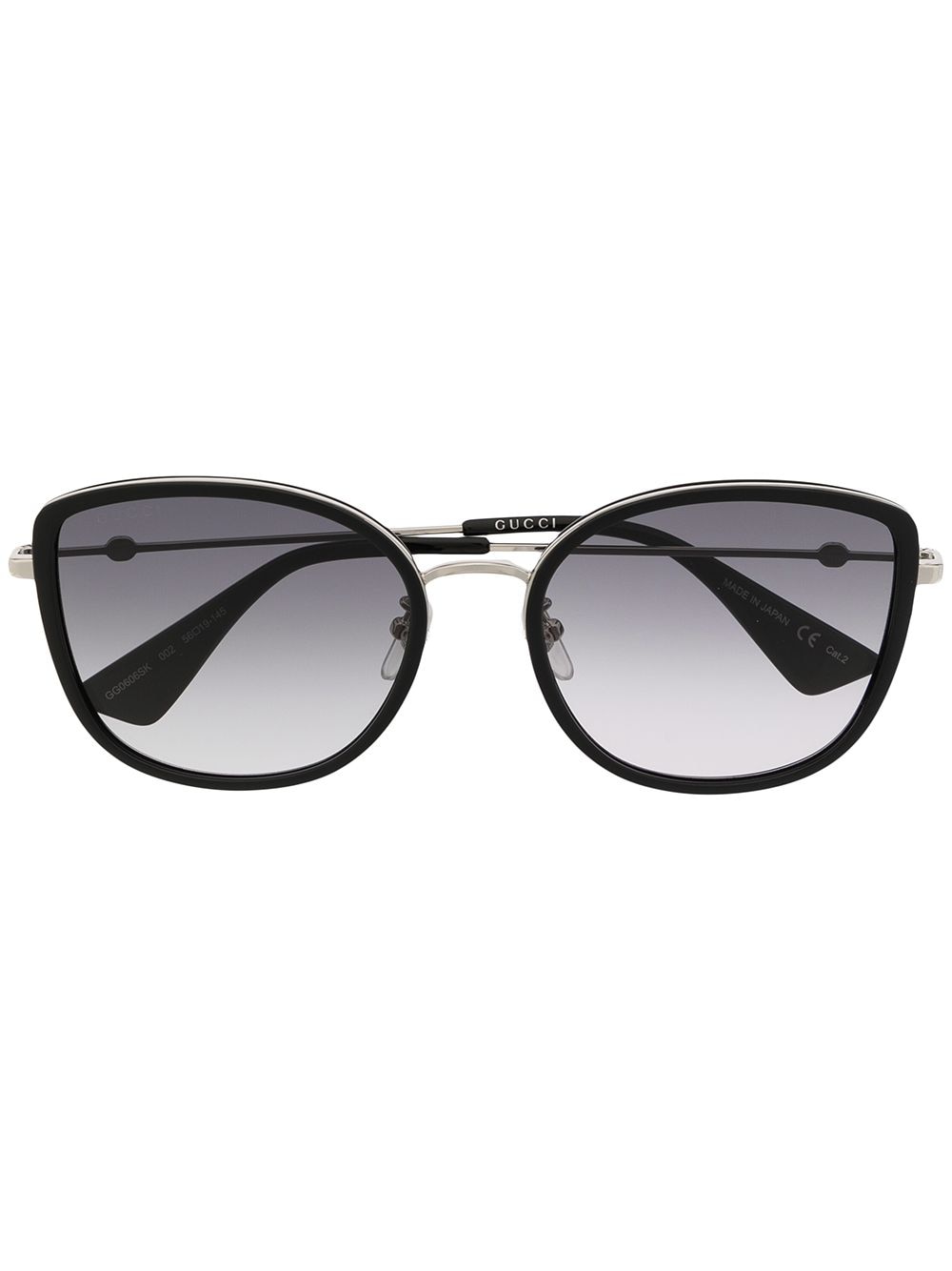 Gucci Eyewear Bee-detail round-frame sunglasses - Black von Gucci Eyewear