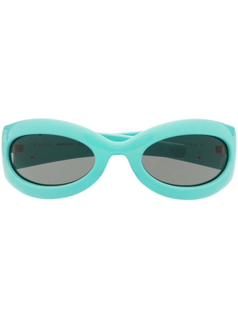 Gucci Eyewear Blondie geometric-frame sunglasses - Blue von Gucci Eyewear