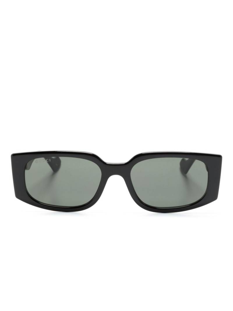 Gucci Eyewear Double G rectangle-frame sunglasses - Black von Gucci Eyewear