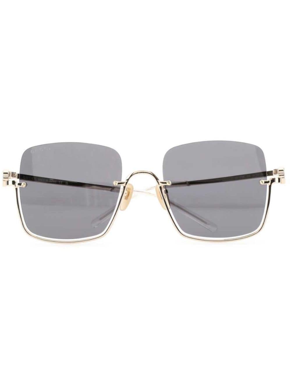 Gucci Eyewear Double G square-frame sunglasses - Gold von Gucci Eyewear