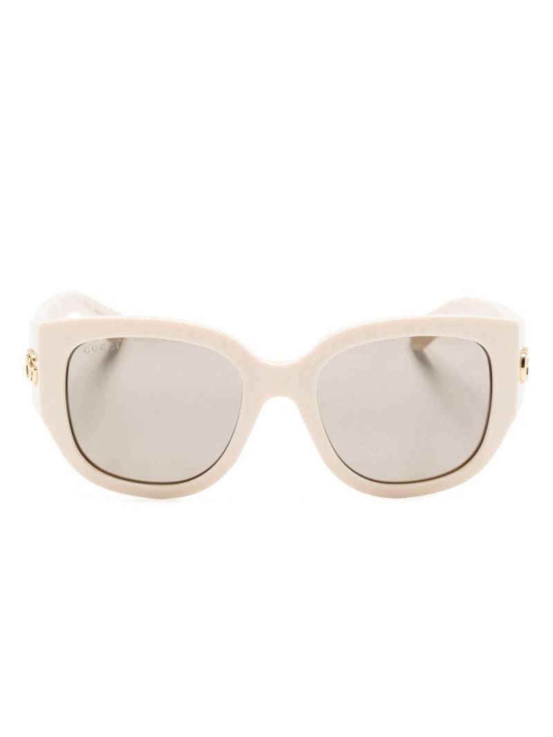 Gucci Eyewear Double G wayfarer-frame sunglasses - White von Gucci Eyewear