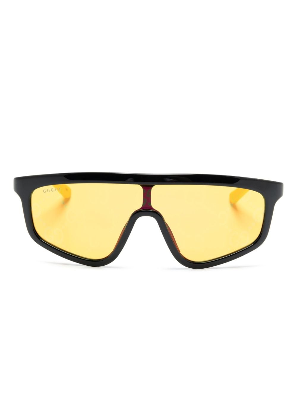 Gucci Eyewear GG Supreme shield-frame sunglasses - Black von Gucci Eyewear