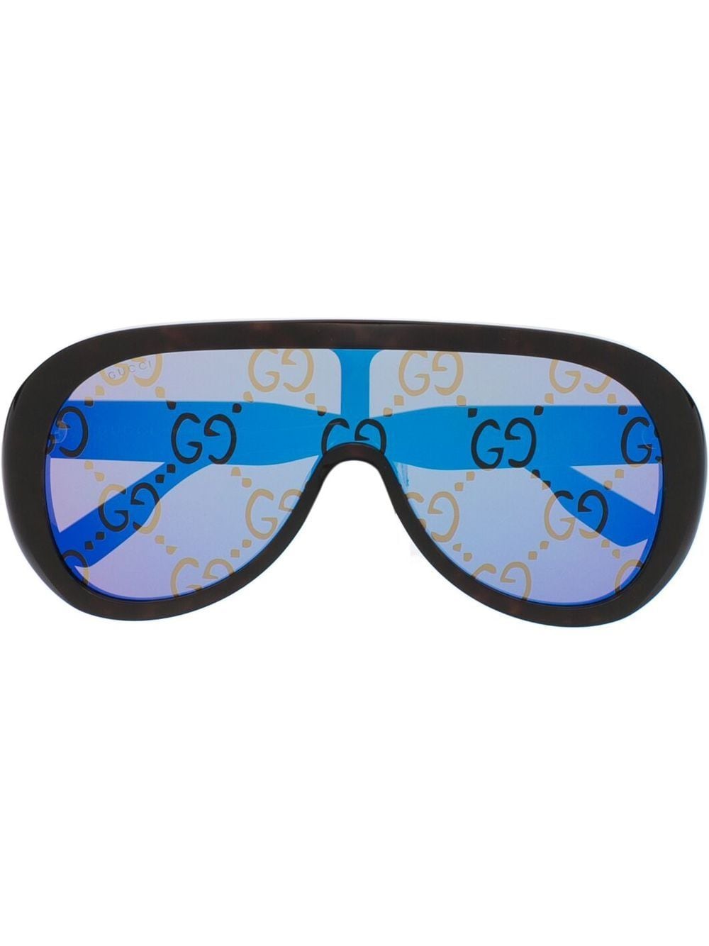 Gucci Eyewear GG logo-print oversized sunglasses - Brown von Gucci Eyewear