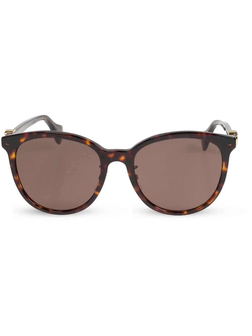 Gucci Eyewear GG-plaque sunglasses - Brown von Gucci Eyewear