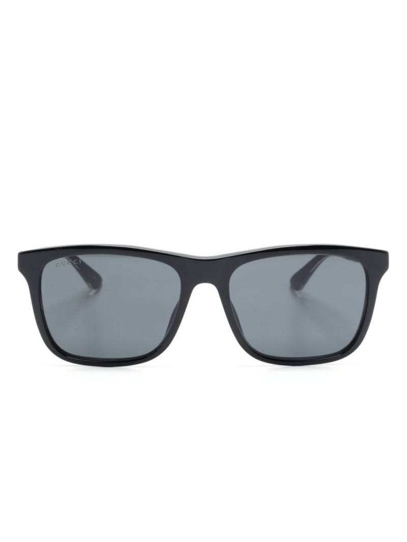 Gucci Eyewear Web-stripe sunglasses - Black von Gucci Eyewear