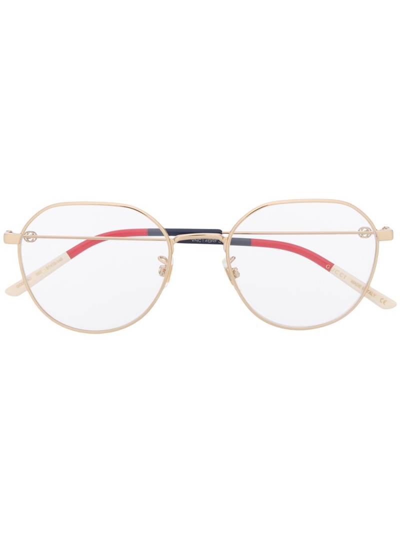 Gucci Eyewear GG0684O soft round-frame glasses - Gold von Gucci Eyewear