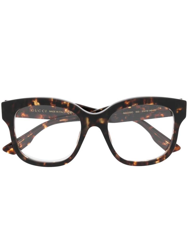 Gucci Eyewear GG1155O square-frame glasses - Brown von Gucci Eyewear