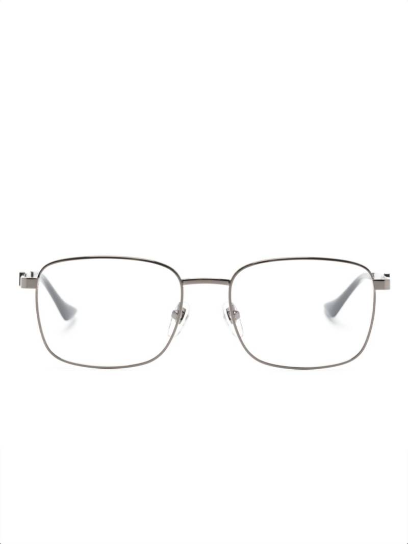 Gucci Eyewear GG1442O logo-print square-frame glasses - Silver von Gucci Eyewear