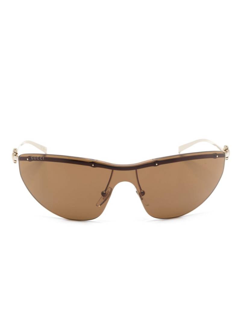 Gucci Eyewear Horsebit-detail sunglasses - Gold von Gucci Eyewear