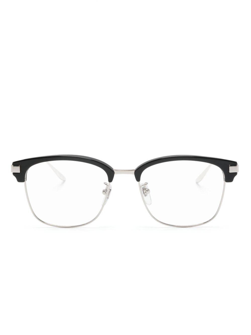 Gucci Eyewear Interlocking G-arm square-frame glasses - Silver von Gucci Eyewear