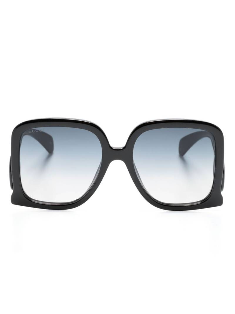 Gucci Eyewear Interlocking-G oversize-frame sunglasses - Black von Gucci Eyewear