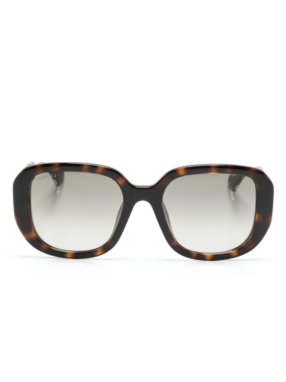 Gucci Eyewear Interlocking-G oversize-frame sunglasses - Brown von Gucci Eyewear