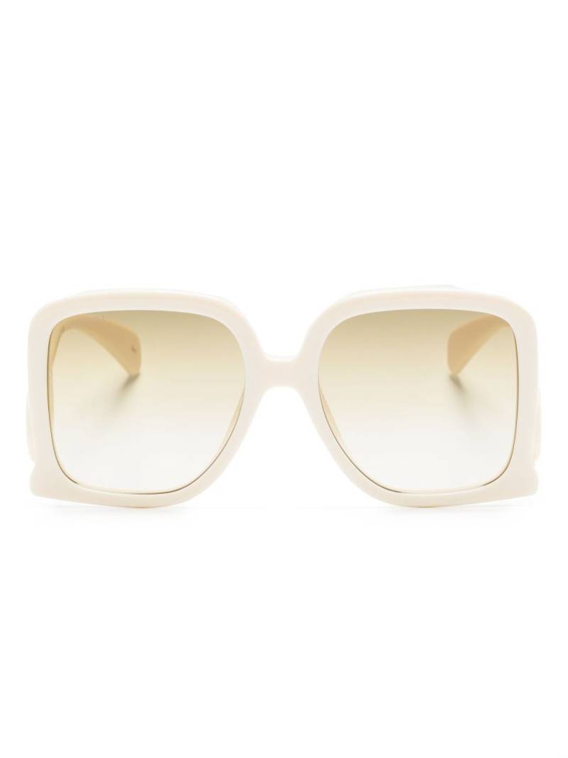 Gucci Eyewear Interlocking-G oversize-frame sunglasses - White von Gucci Eyewear