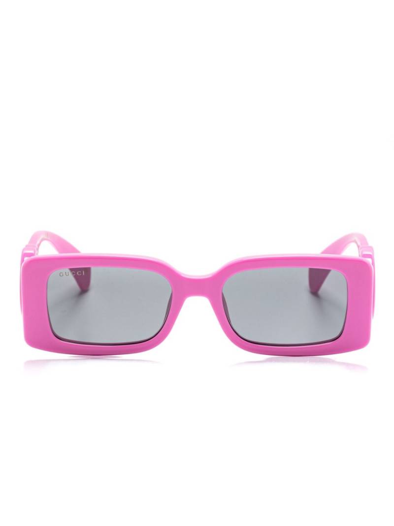 Gucci Eyewear Interlocking G rectangle-frame sunglasses - Pink von Gucci Eyewear