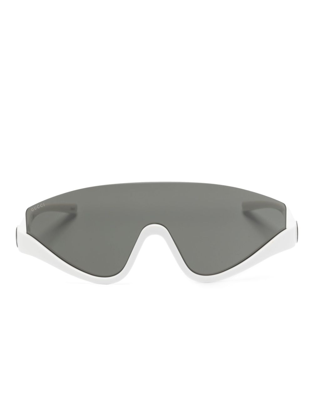 Gucci Eyewear Interlocking G shield-frame sunglasses - White von Gucci Eyewear