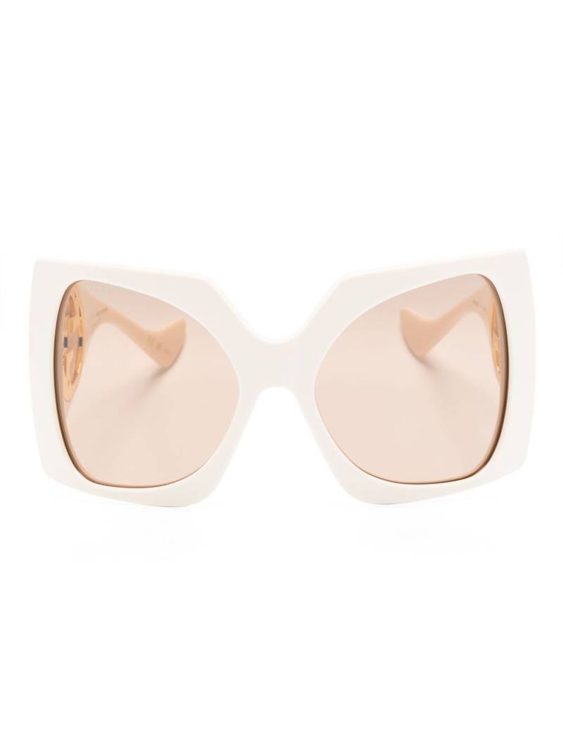 Gucci Eyewear Interlocking G square-frame sunglasses - Neutrals von Gucci Eyewear