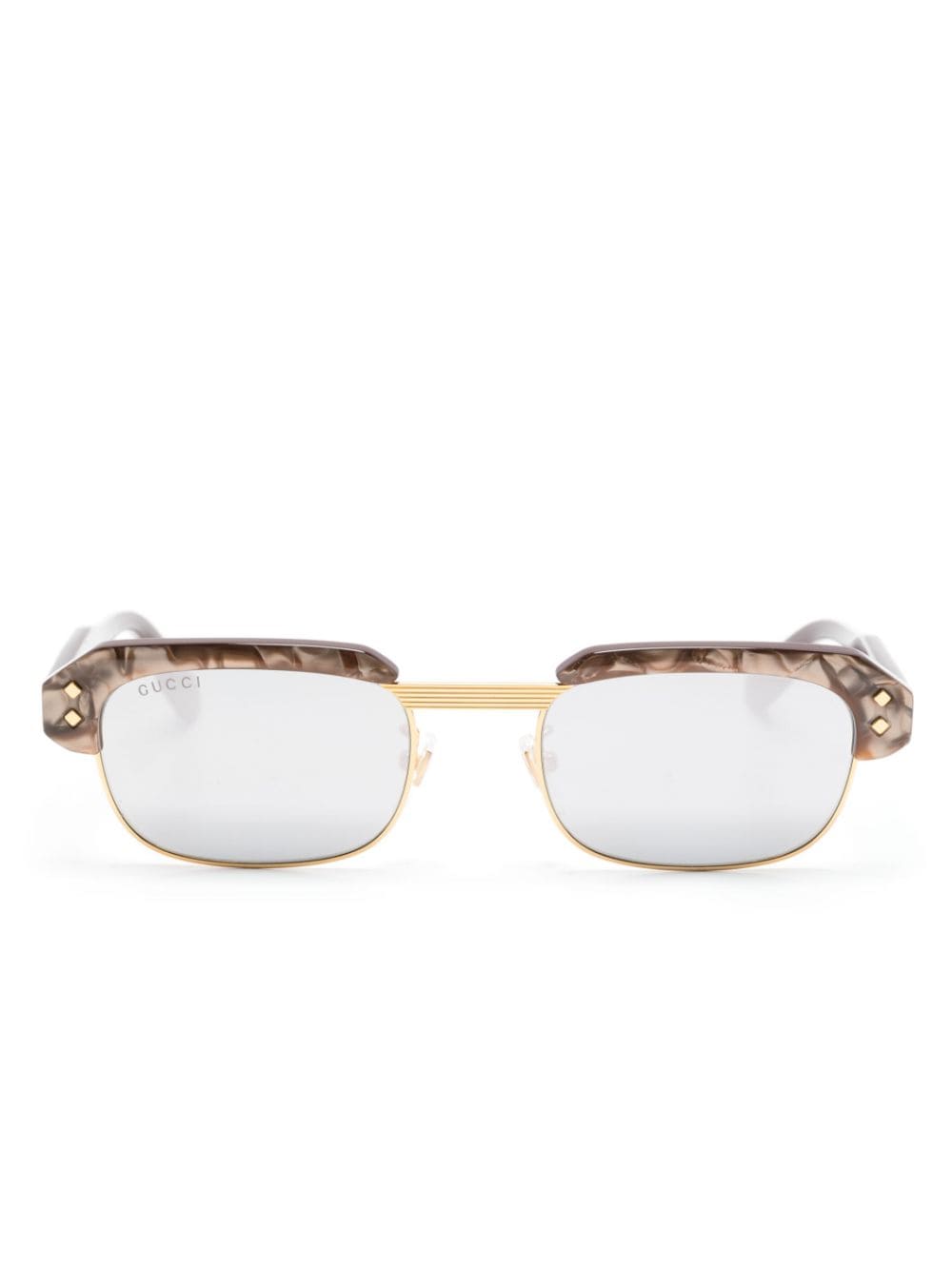 Gucci Eyewear Occhiali da Sole rectangle-frame sunglasses - Neutrals von Gucci Eyewear