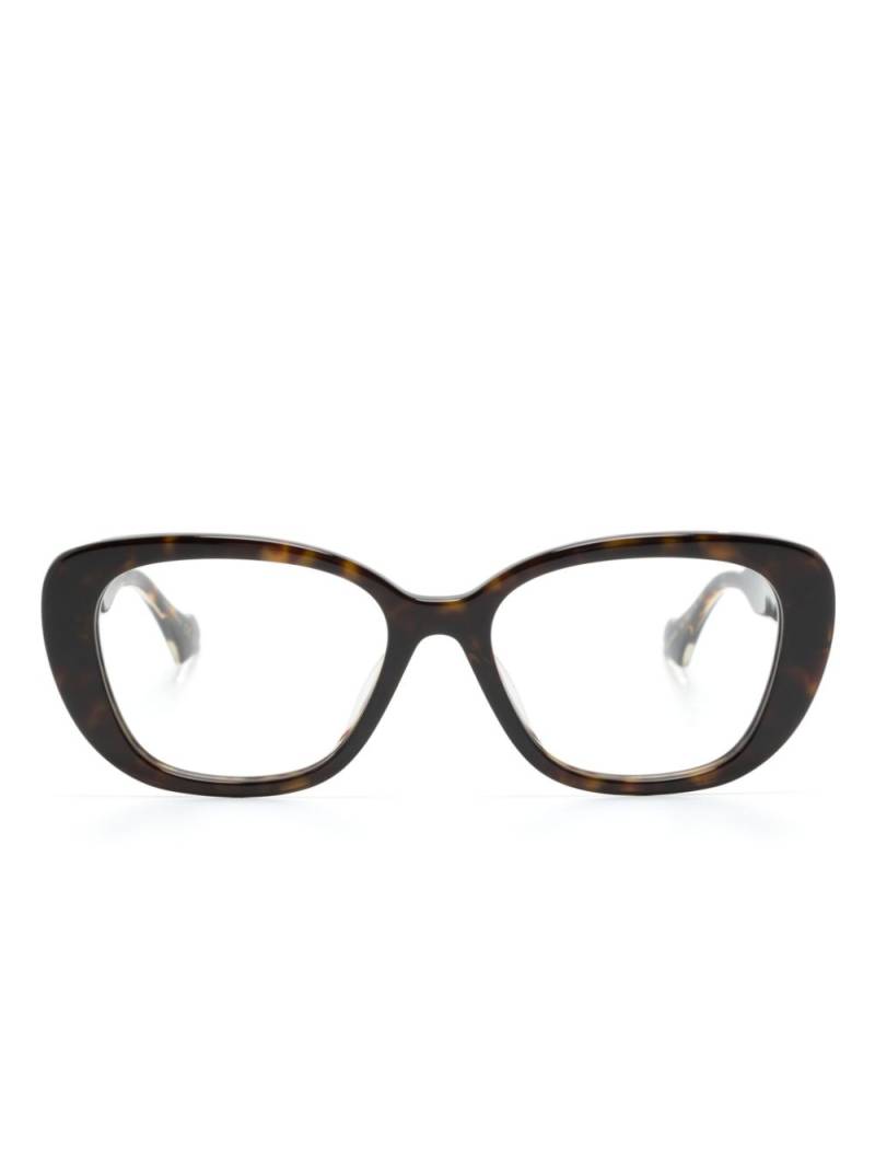 Gucci Eyewear cat-eye frame glasses - Brown von Gucci Eyewear