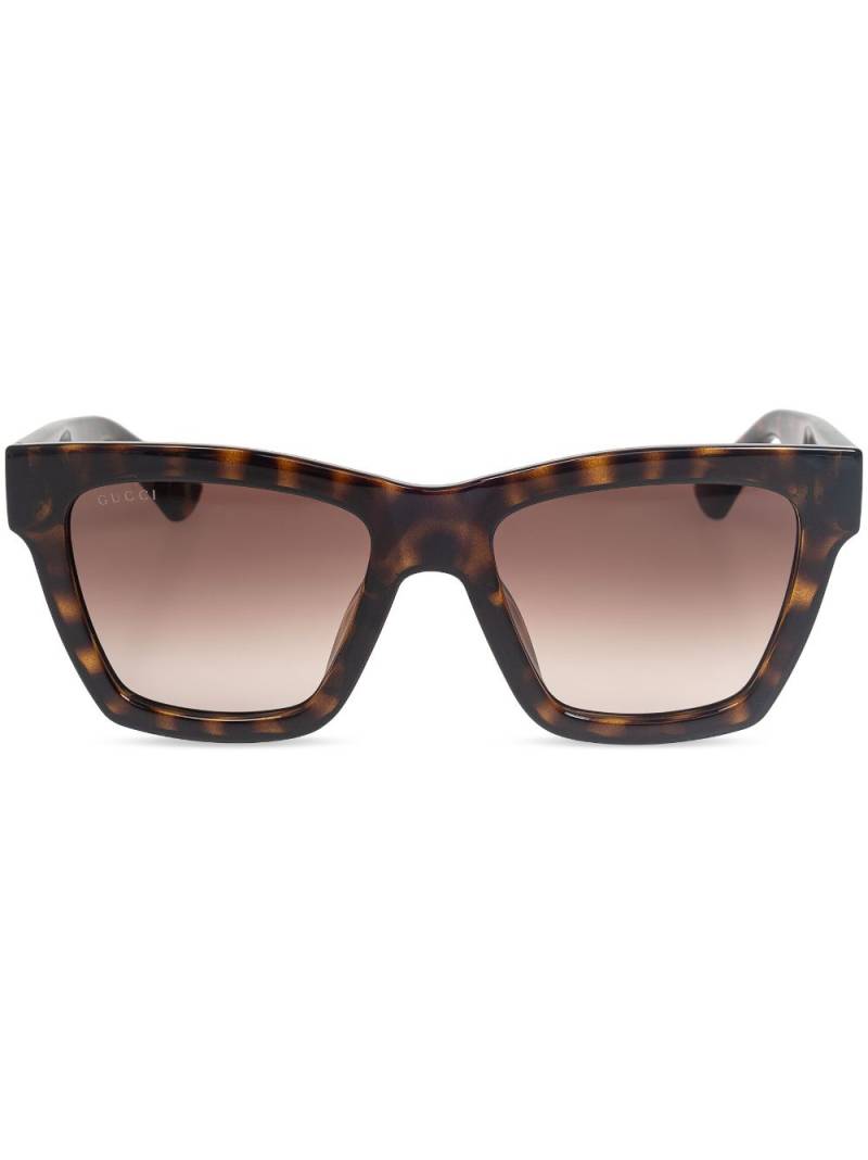 Gucci Eyewear cat-eye frame sunglasses - Brown von Gucci Eyewear