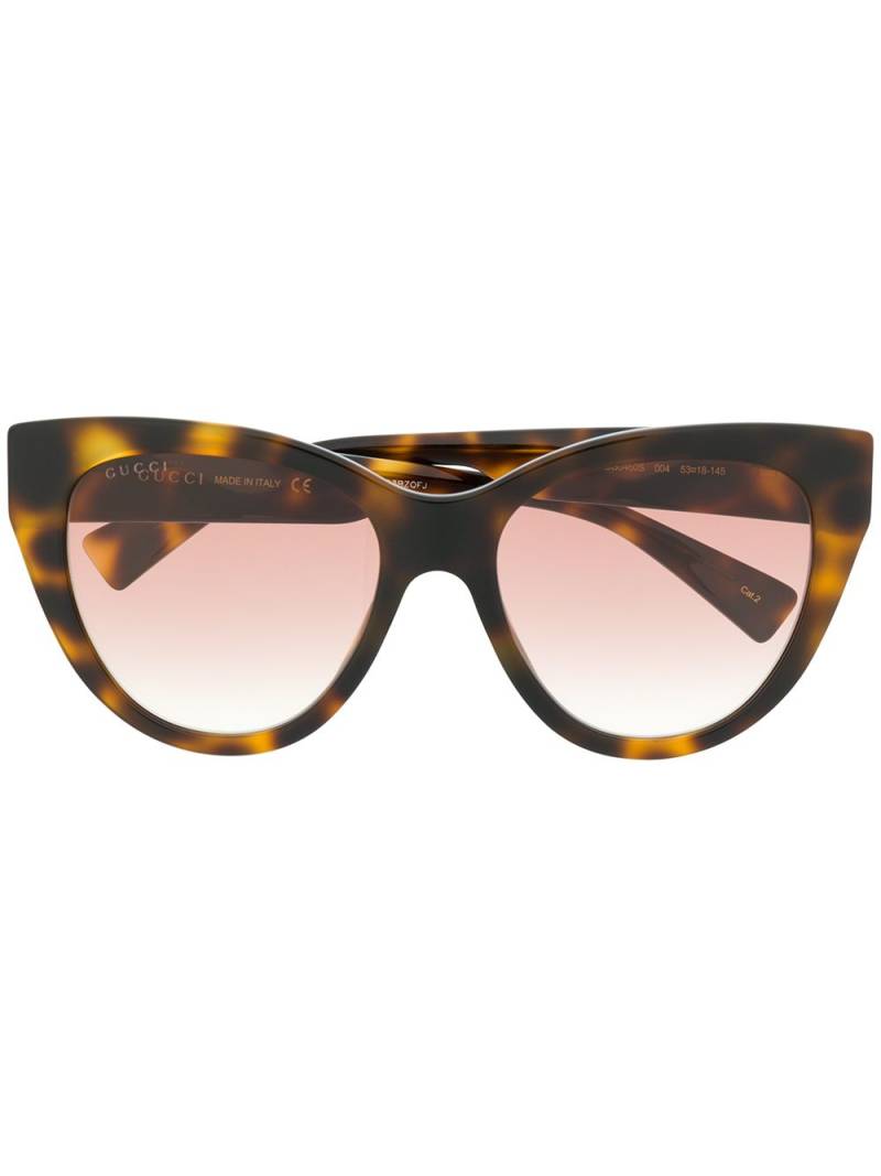 Gucci Eyewear cat-eye shaped sunglasses - Brown von Gucci Eyewear