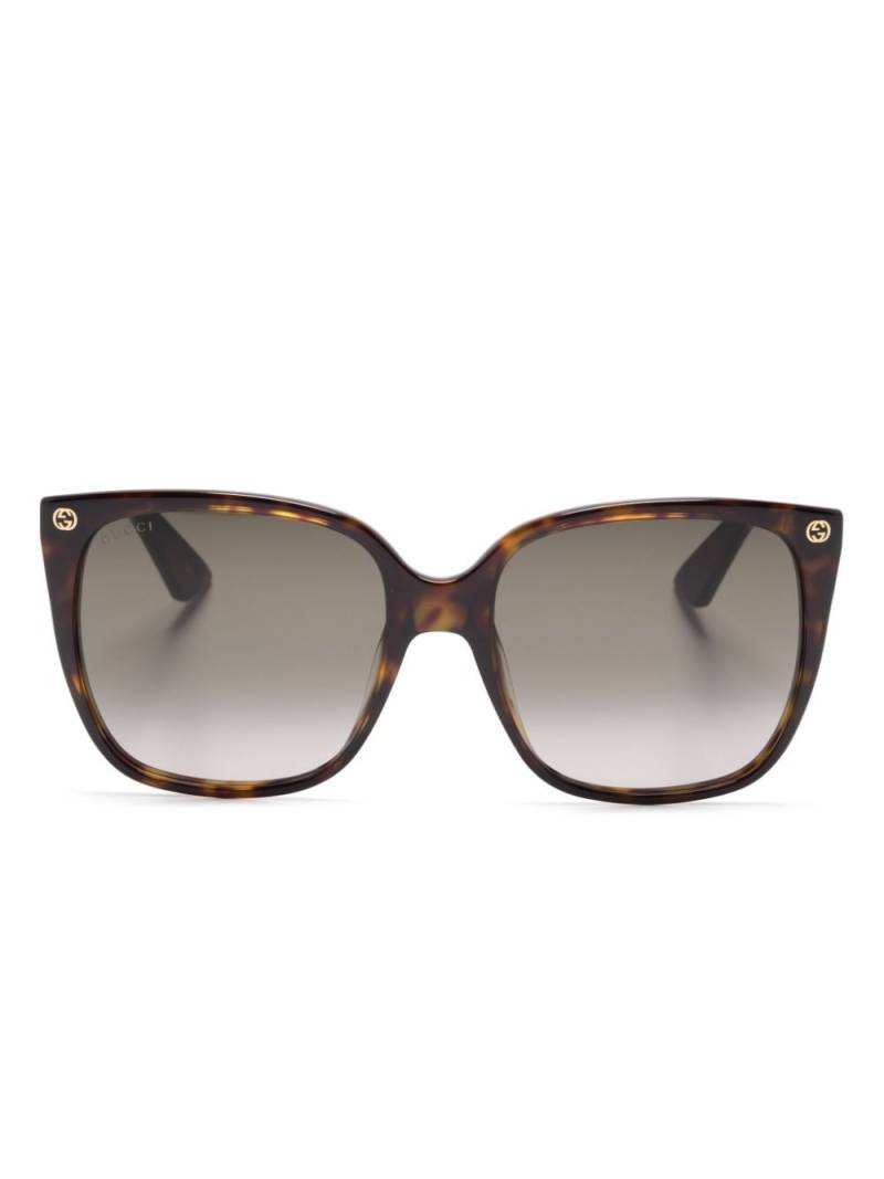 Gucci Eyewear Interlocking-G sunglasses - Brown von Gucci Eyewear