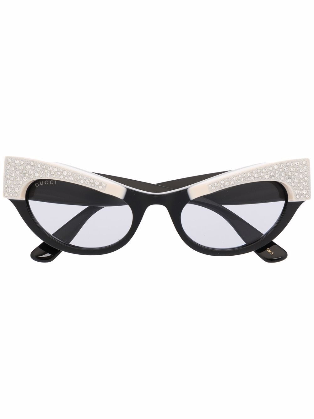 Gucci Eyewear crystal-embellished cat-eye sunglasses - Black von Gucci Eyewear