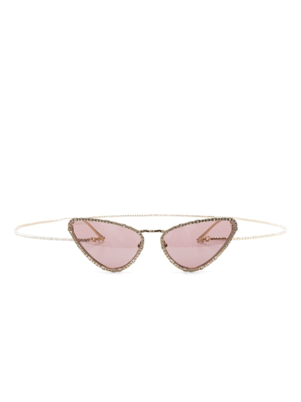 Gucci Eyewear crystal-embellished cat-eye sunglasses - Gold von Gucci Eyewear