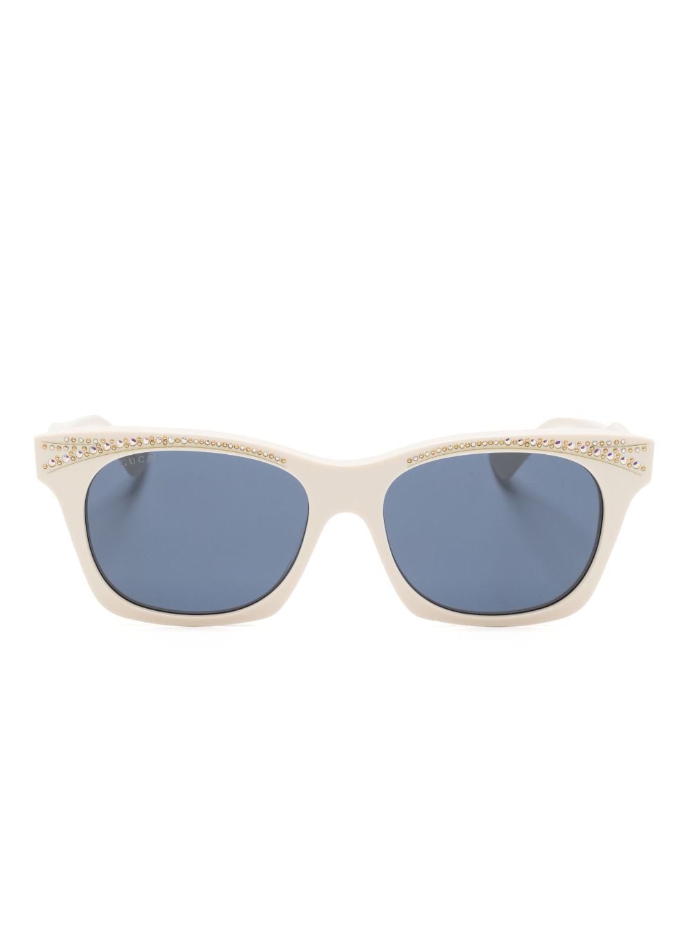 Gucci Eyewear crystal-embellished wayfarer sunglasses - White von Gucci Eyewear