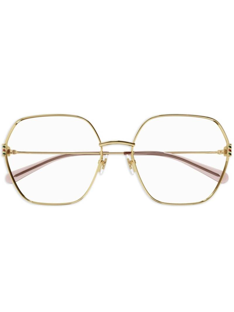 Gucci Eyewear geometric-frame glasses - Gold von Gucci Eyewear