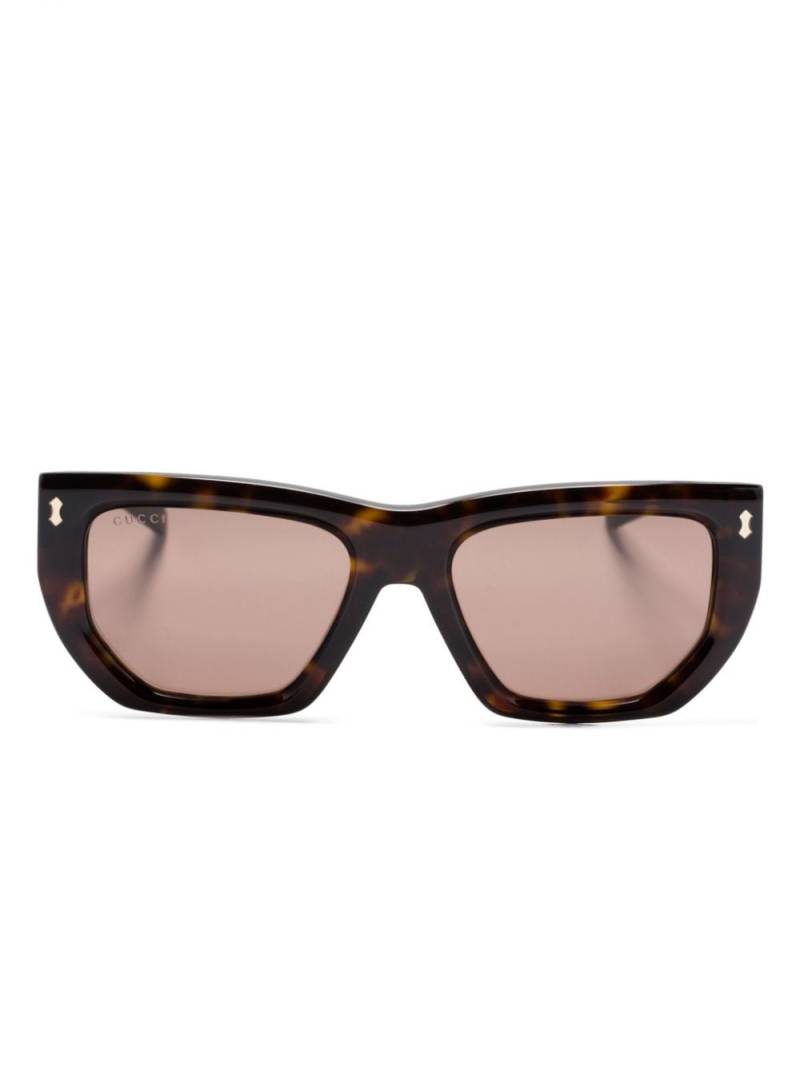 Gucci Eyewear geometric-frame sunglasses - Brown von Gucci Eyewear