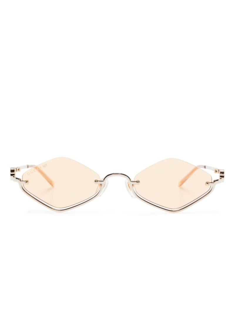 Gucci Eyewear geometric-frame sunglasses - Gold von Gucci Eyewear