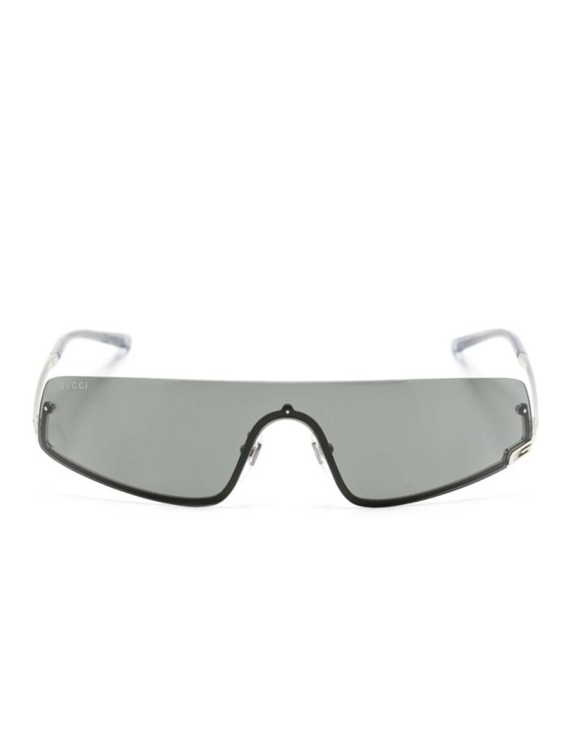 Gucci Eyewear half-rimless mask-frame sunglasses - Silver von Gucci Eyewear