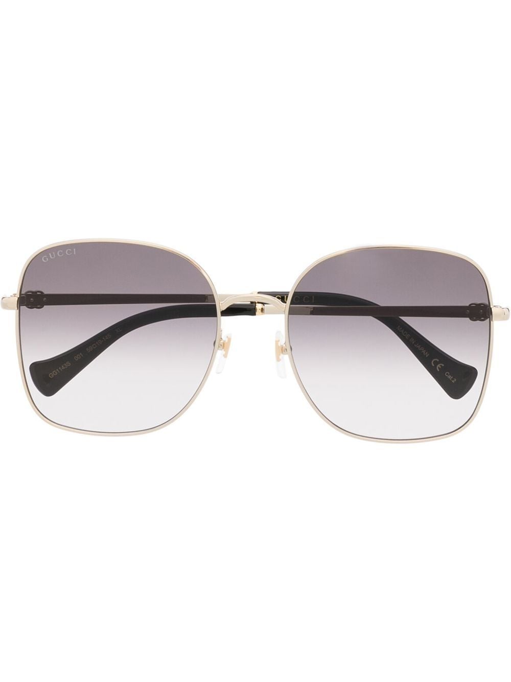 Gucci Eyewear gradient oversized-frame sunglasses - Gold von Gucci Eyewear